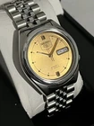 Seiko 5 7S26 00X0 Rare Gold Dial Day Date Automatic Watch Vintage Watch 21J 2005
