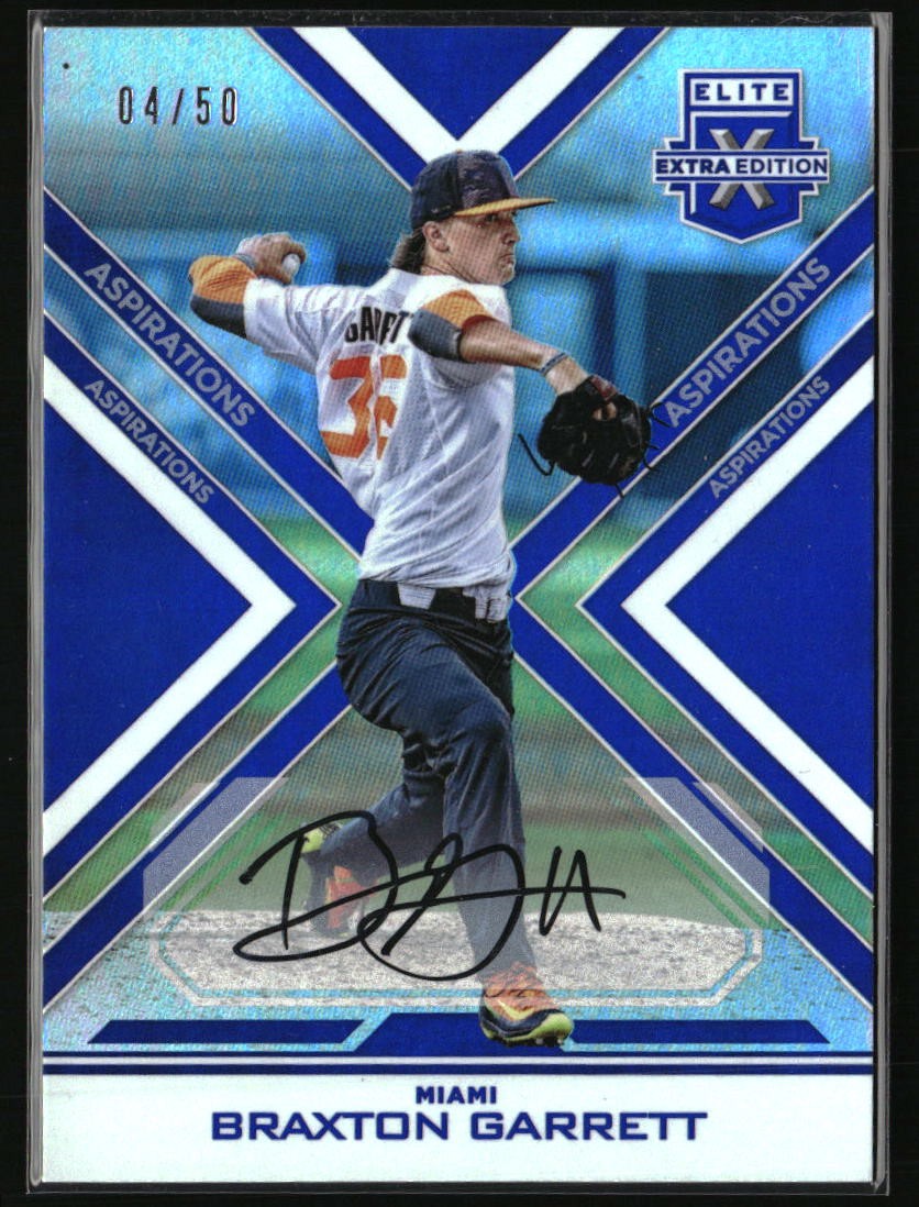 2016 Panini EE Edition #7 Braxton Garrett Autographs Aspirations Blue #/50
