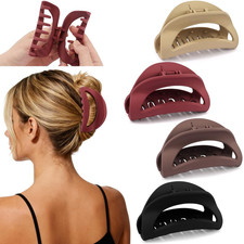 4 Pack Soft Silicone Hair Claw Clips Flexible Squishy Clips for Women