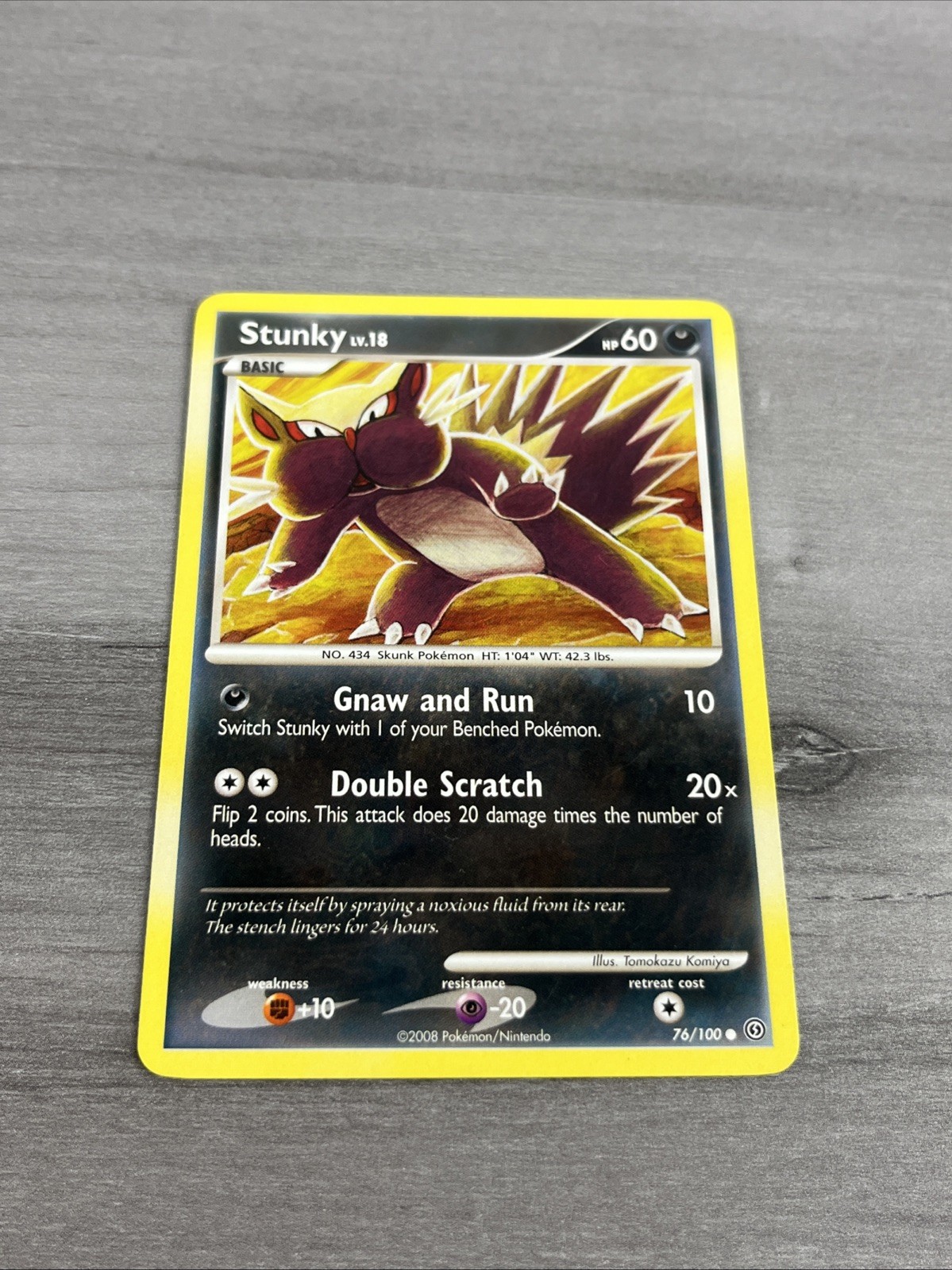 Stunky 76/100, Stormfront, Pokemon, LP