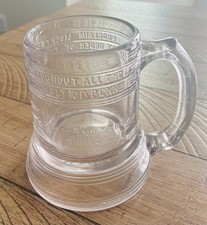Centennial Liberty Bell glass mug - EAPG vintage, antique 1876