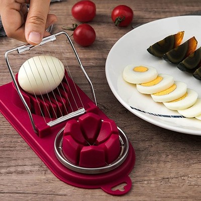 Egg Cutter Egg Slicer Sectioner Cutter Mold Flower-Shape Luncheon Meat Cutter