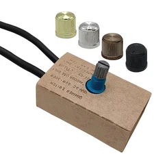 Zing Ear ZE-03 Inline Rotary Dimmer Switch for Table Lamp. 300W MAX Knob Swit...