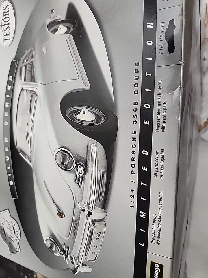 Kit de carrocería metálica Porsche 356B cupé de Testor edición limitada escala 1:24 nuevo Foto 4 de 4