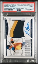 2025 PANINI NATIONAL TREASURES CLSL MAT AUTO #BB BLAKE BURKE 7/99 PSA 9