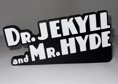 Dr Jekyll And Mr Hyde 3D logo Sign Shelf Art Wall Display Horror Gift 