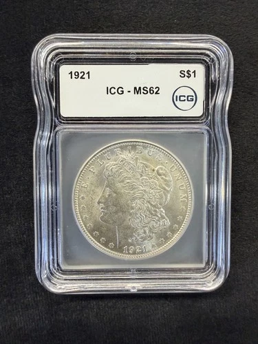 1921 Morgan Dollar MS 62