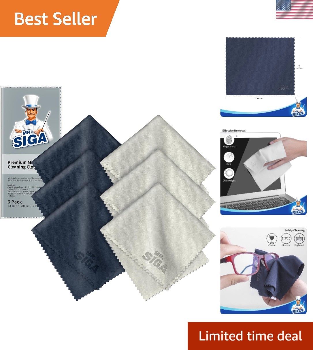 Compact 6x7 Microfiber Cloths for Lenses & Delicate Surfaces