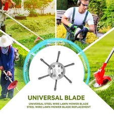 6 Inches Universal Steel Wire Weed Trimmer Head , Fits Most ElectricWeed Eaters