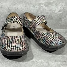 Alegria Paloma Pastel Mosaic Leather Mary Jane Shoes Women's Size 10.5 - 11
