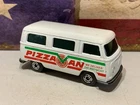 MATCHBOX LESNEY VOLKSWAGEN BUS/VAN DORMOBILE, WHITE,PIZZA VAN,LOOSE NICE
