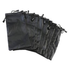 Reusable Jewelry Drawstring Bag Black PVC Eyeglasses Storage Pouch