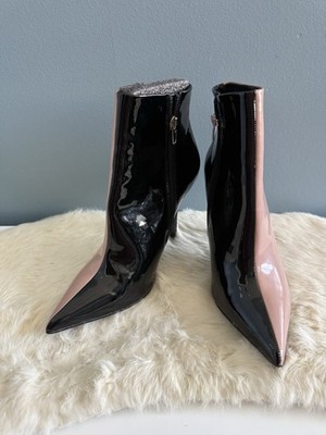 Steve Madden Knowledge Two Tone Patent Leather Spiked Heel Bootie Size 9.5