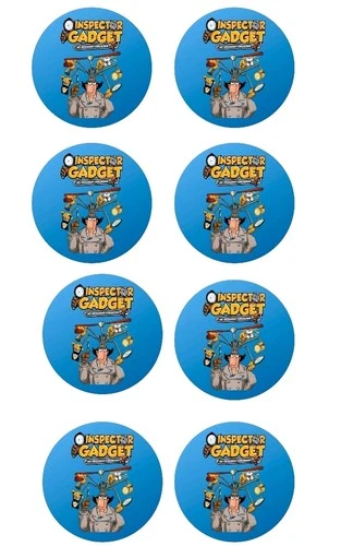 8 Stickers Inspector Gadget Individual Size 3 Inch By Three Inch Each Sticker