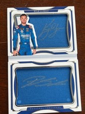 2022 Panini World of Outlaws Kyle Larson fire suit Paul Silva signed autograph