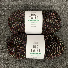 Lot Of 2 Big Twist Jellybean, Colorway Cosmic Candy, NEW 218.7yds Ea, 3.5oz