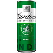 Gordons Gin & Tonic Pre-Mixed Cans 5% | 12x250ml | Free Delivery