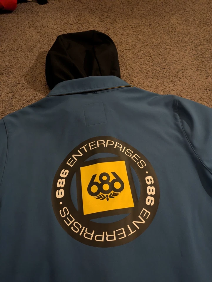 Chaqueta de snowboard 686 impermeable Coaches infiDry 10k azul grande para hombre Foto 4 de 4