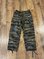 Vintage 80s 90s Tiger Stripe Camo Camouflage Military Cargo Pants Medium Regular