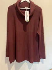 Smartwool Edgewood Poncho Sweater Women's Sweater NWT Black Cherry Heather Sz M