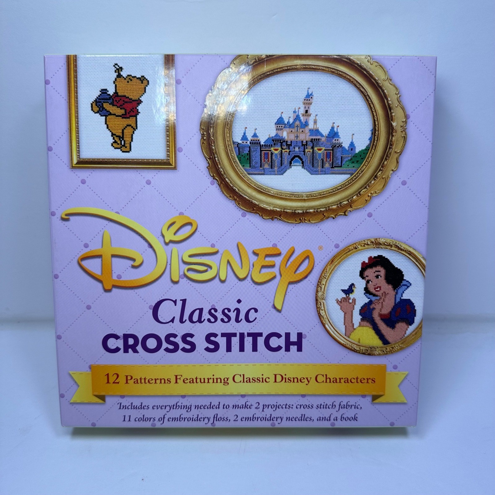 Disney Classic Cross Stitch Kit 12 Patterns Featuring Classic Disney Characters