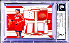 2023 National Treasures Triple Prime Amen Thompson ROOKIE PATCH /25 BGS 9 MINT