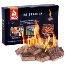 HGD Fire Starter, Natural Fire Starters for BBQ, Campfire, Fireplace, Charcoa...