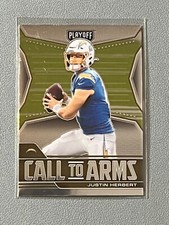 2021 Playoff Football Justin Herbert Call To Arms Insert #CA-JHE Chargers