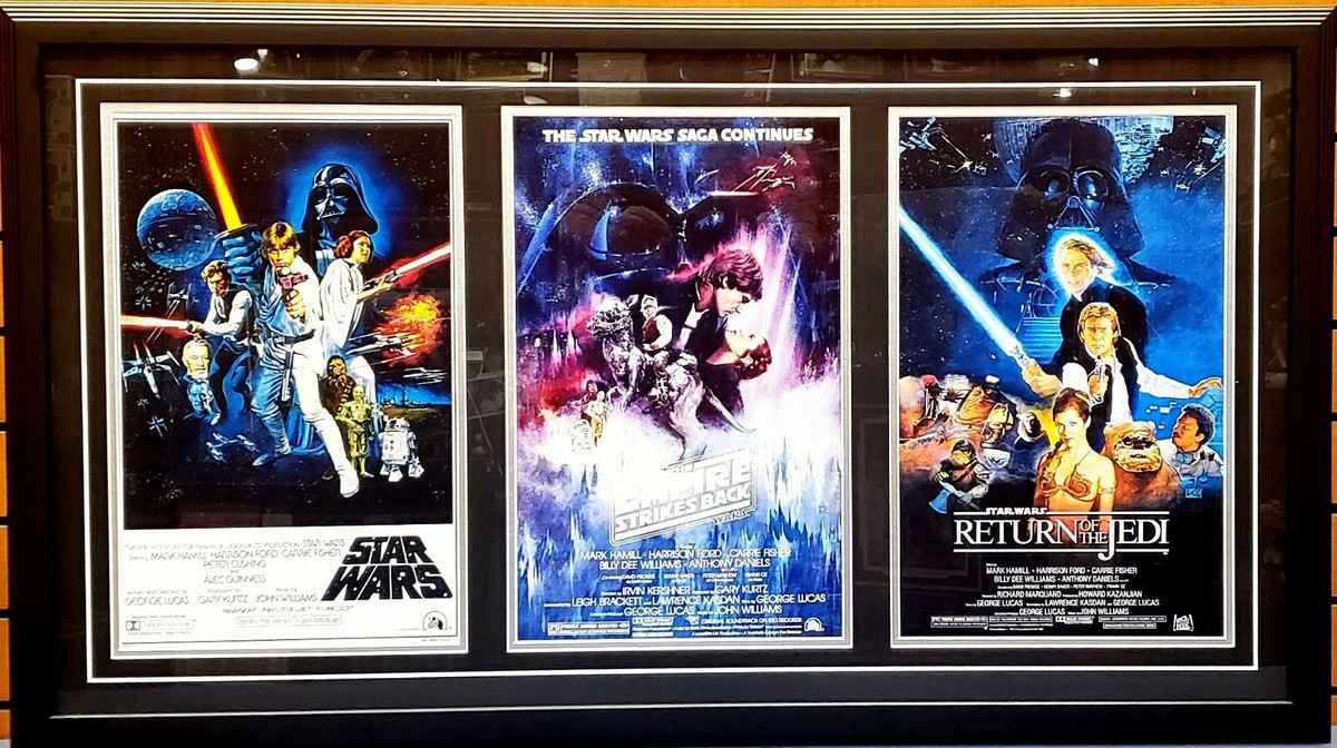 Star Wars Original Trilogy Framed Triple Mini Movie Poster Collage
