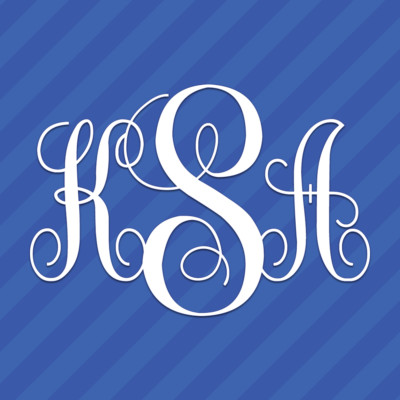 Monogrammed Car Decal Vinyl Sticker Interlocking Vine Personalized Monogram sign Monogrammed Car Decal Vinyl Sticker Interlocking Vine Personalized Monogram sign