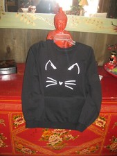 Meow Kitty Sweatshirt Cat Animal Kitten Cat Lover Women's Medium