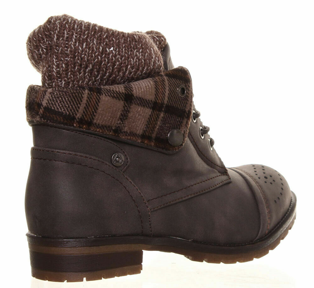 SAOLA Stivaletto donna stringato con dettaglio calza suola buona aderenza e Brogue