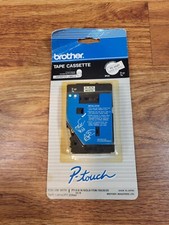 Brother TC Tape Cartridge for P-Touch Labelers 3/8w Black on White TC20Z1
