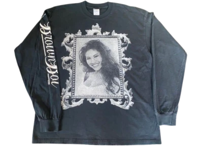 T-shirt rap Selena taille XL vintage couleur est noir Selena années 1990 made... - Photo 1/4