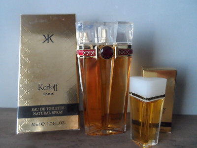 Korloff EDT Spray 1.7 oz /50 ml Sealed Box & 7.5 ml Mini Gold Original Formula