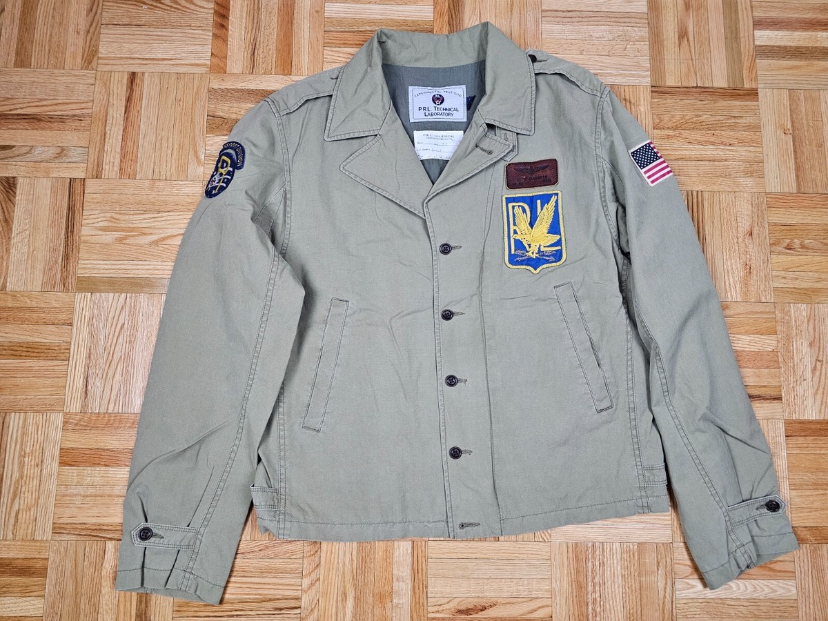 RALPH LAUREN POLO US ARMY M-41 PATCH STANCIL FILED JACKET SZ