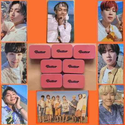 BTS BUTTER Peaches Official Photocard Selfie Photo Card New