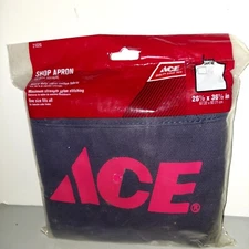 Ace (Hardware) Brand Shop Apron New 26.5" x 36.5" Red ACE Logo on Black