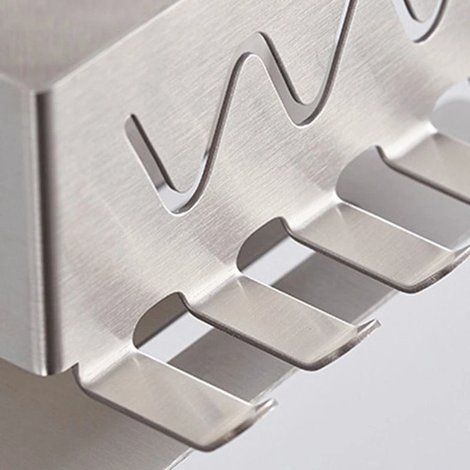 Stainless Steel Toothbrush Holder Wall-mounted Toothpaste Stand Storage Rack AU - image 4 of 4