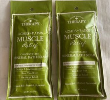 Village Naturals Therapy Aches Pains Muscle Relief Menthol Epsom Salt Bath 2oz