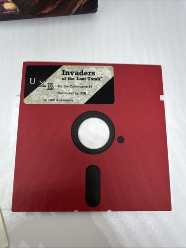 Disco vintage Gli invasori della tomba perduta per gioco Commodore 64 - Foto 3 di 11