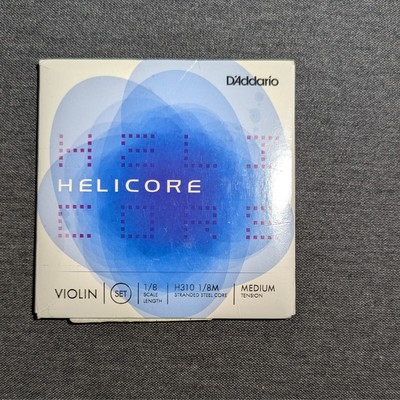 D'Addario Helicore Violin String Set, 1/8 Scale, Medium Tension