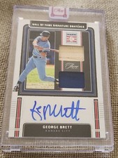 E-GEORGE BRETT 2022 THREE AND TWO ENCASED DUAL RELIC AUTOGRAPH! #/35!  Gorgeous 
