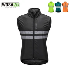 Cycling Vest High Visibility Windproof Bicycle Gilet Road Bike Sleeveless Top
