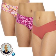 No Boundaries 3 Pair Womens Cheeky Lace Back Underwear Panties Nylon Blend XS 1
