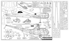 Model Airplane Plans FF : SIKORSKY R-6 HELICOPTER 21 " Rotor Span Balsa Model