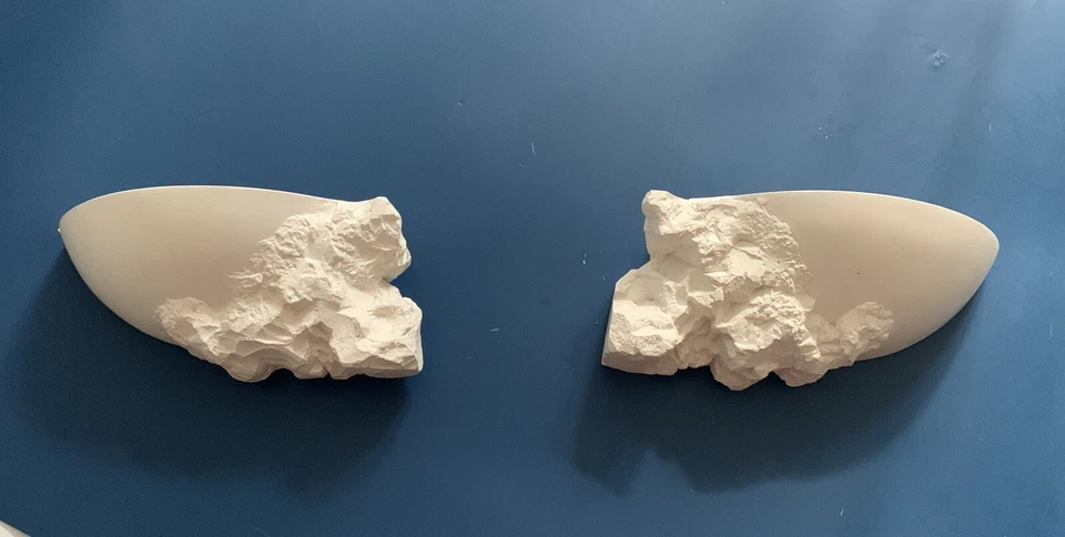 Paire d’appliques en plâtre Michel Tortel pour Ateliers Sedap Nantes France - Photo 2/4