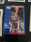 Lakers Sam Perkins signed 1991-92 Fleer Card