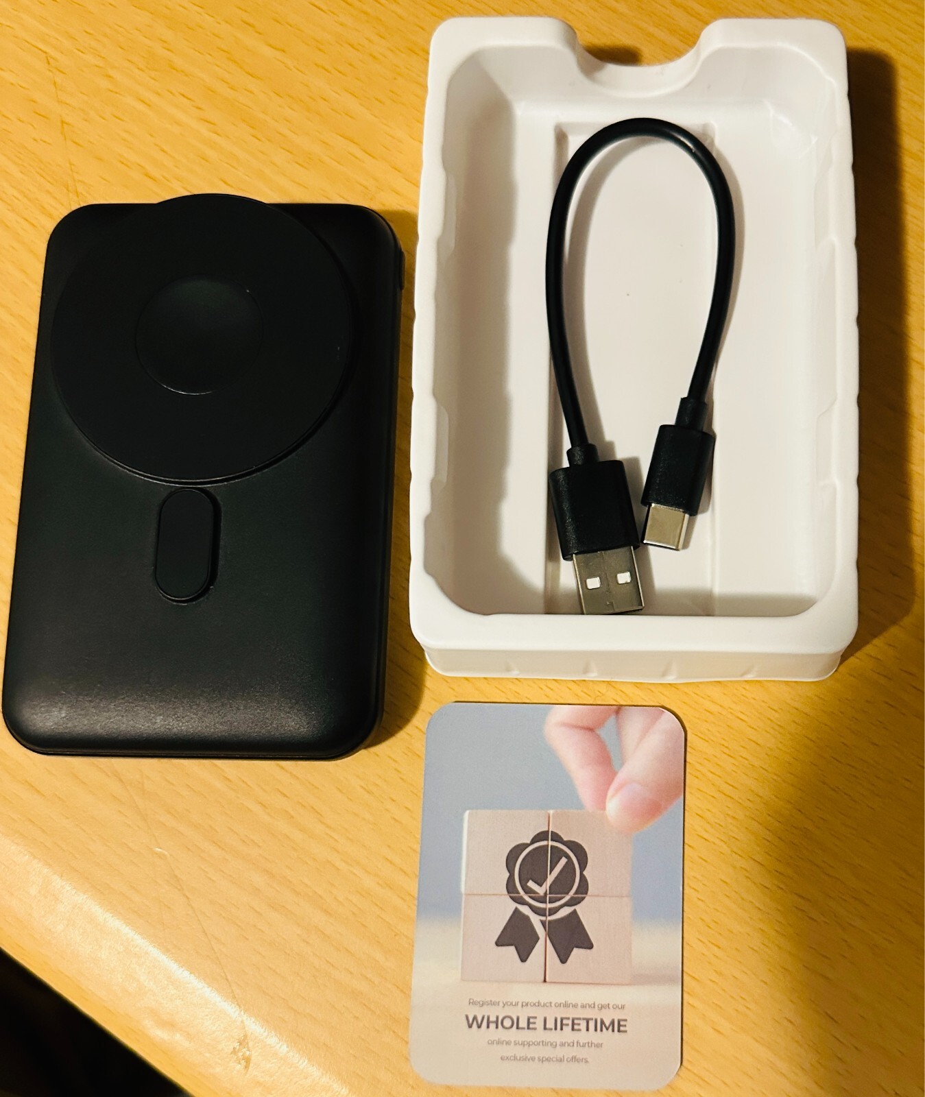 Portable Charger, 10000mAh Power Bank, Magnetic Wireless Charger Compatible with-image