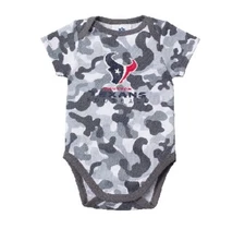 Gerber Baby Boy NFL Houston Texans Gray Camo Onesie Size 0-3M